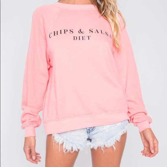 Wildfox chips and salsa diet sweatshirt Clearance